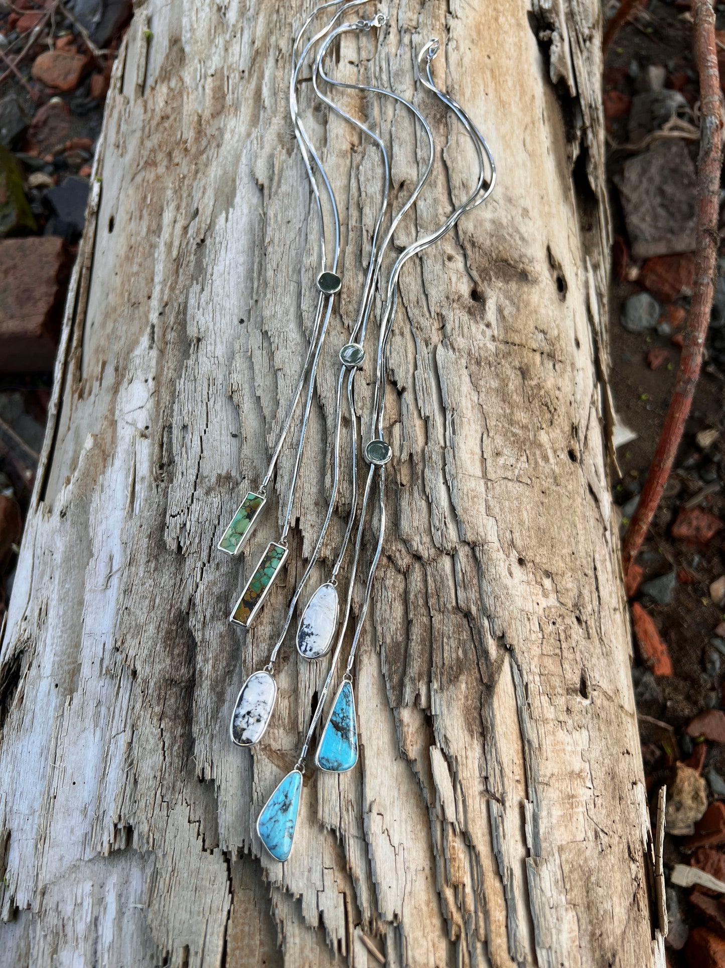 Kingman Turquoise Adjustable Lariat Necklace