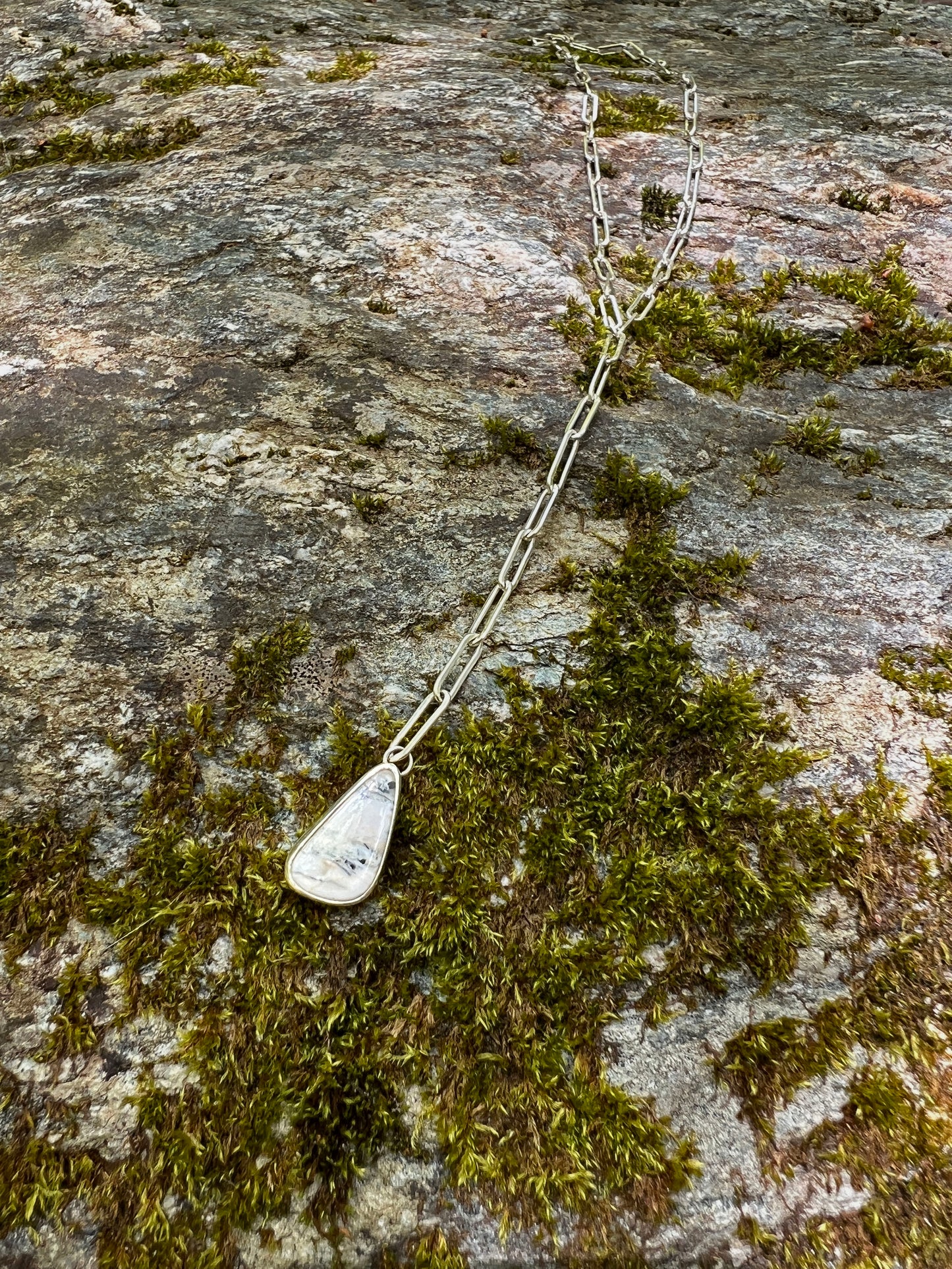 White Buffalo Drop Necklace