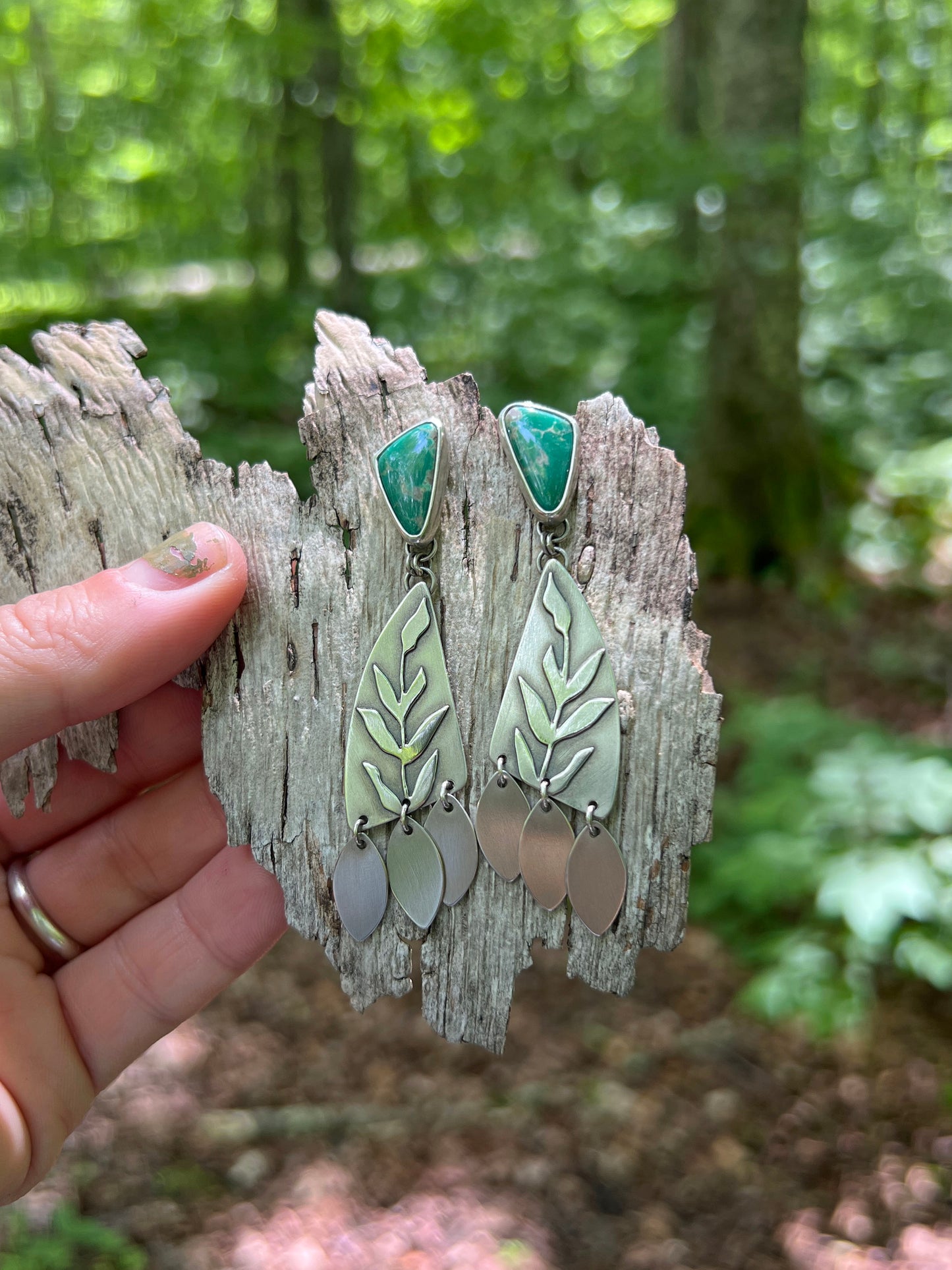 Carico Lake Turquoise Botanical Earrings