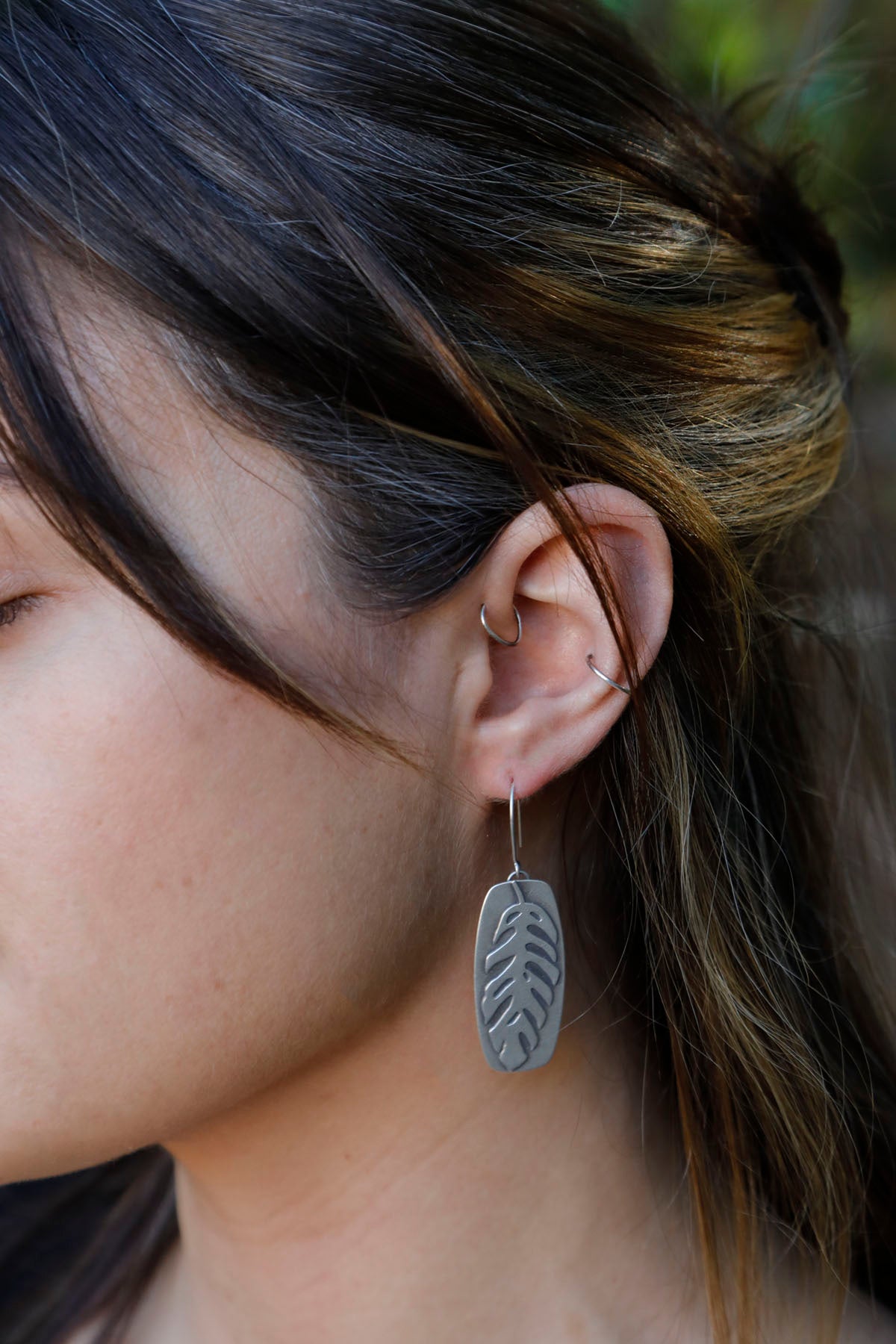 Monstera Leaf Earrings
