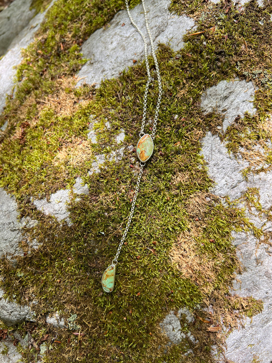 Kingman Turquoise Drop Necklace