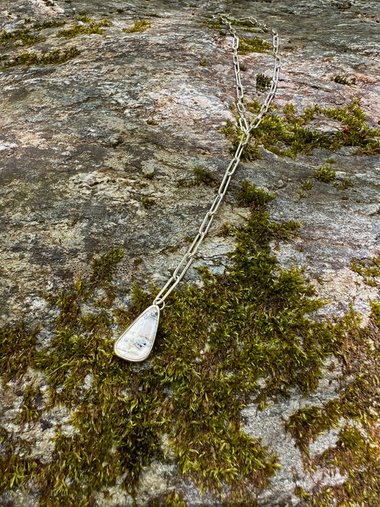 White Buffalo Drop Necklace