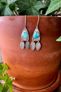 Carico Lake Turquoise Botanical Earrings