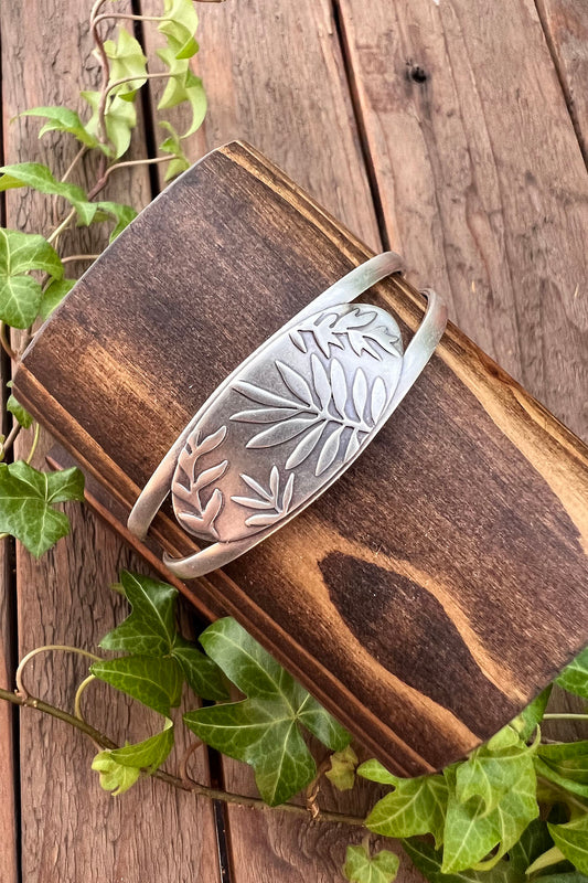 Botanical Collage Cuff Bracelet